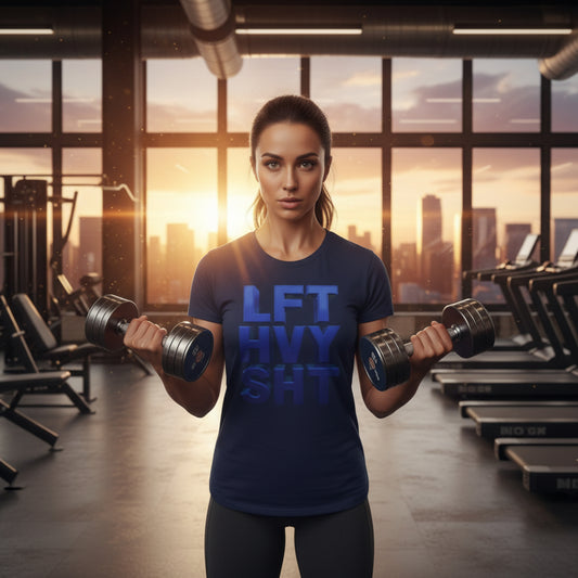 Lift Heavy Shit Gym T-Shirt - Bold 3D Weightlifting Tee - Unisex Fitness Apparel