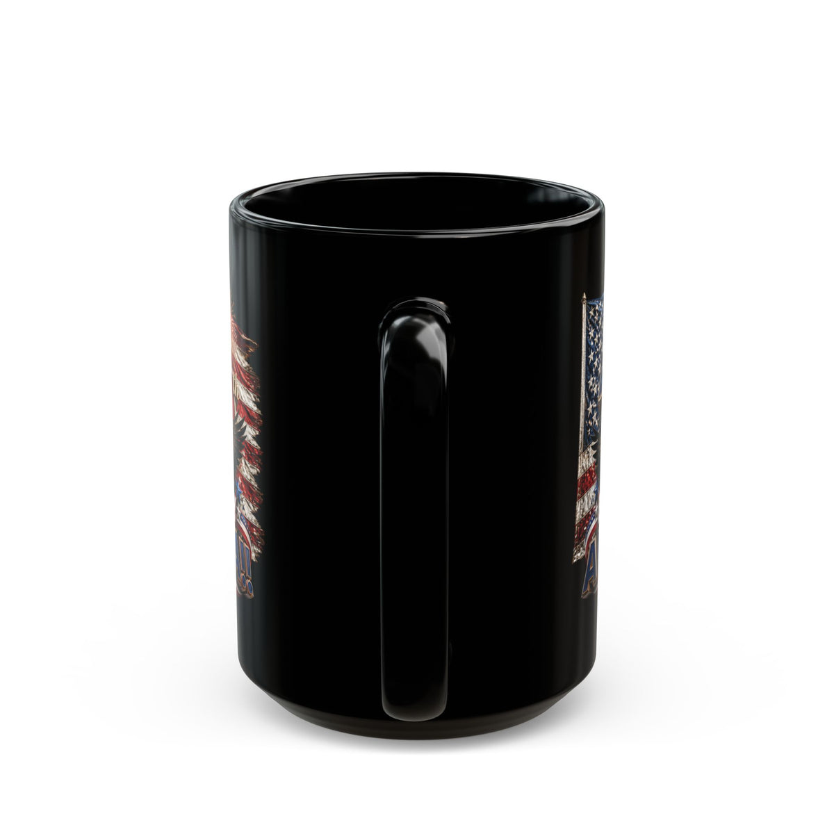 Happy 250th Birthday America Mug | 1776-2026 Patriotic Eagle Flag & Fireworks Black Coffee Cup