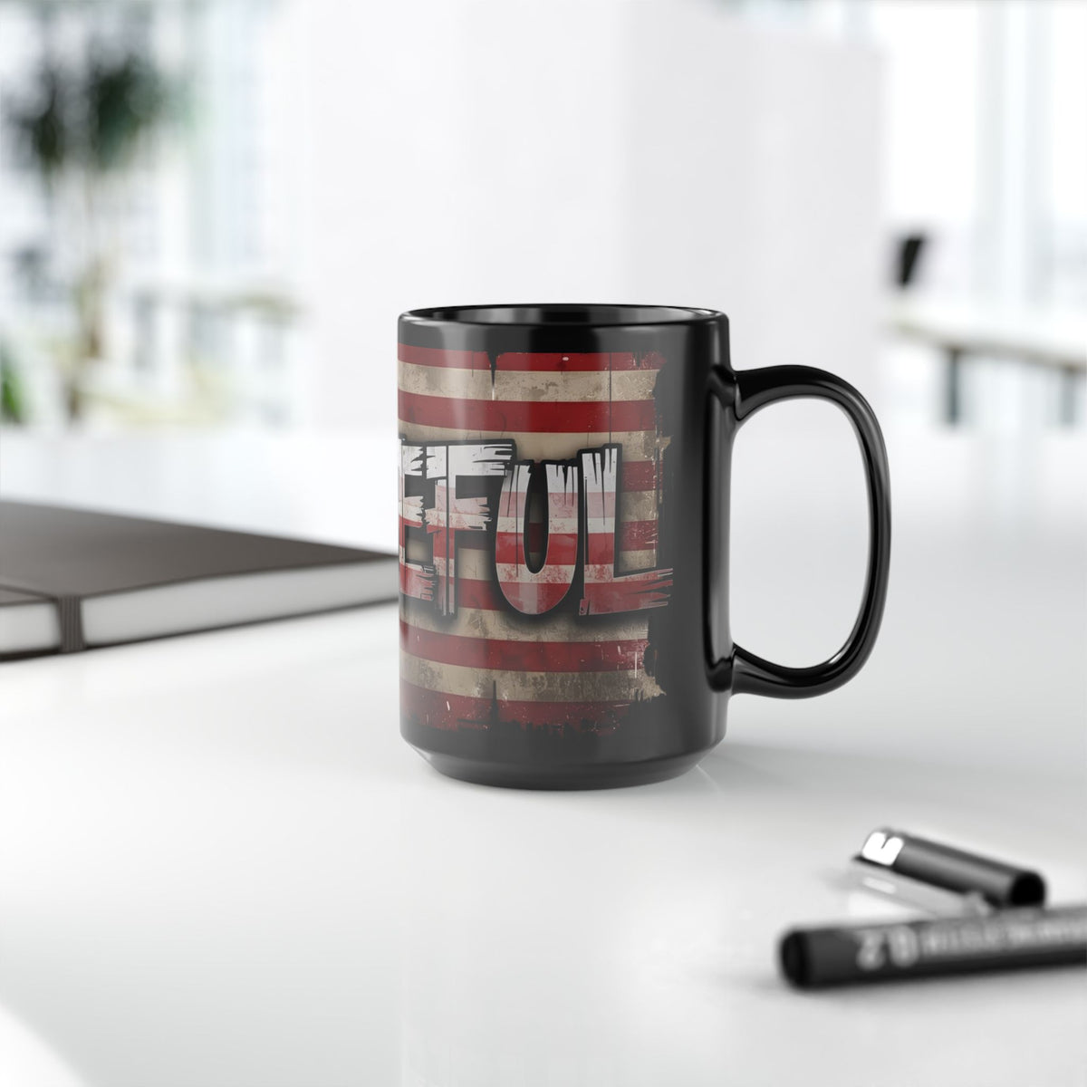 Grateful Mug - Vintage American Flag Design - Patriotic Gift - 11oz/15oz