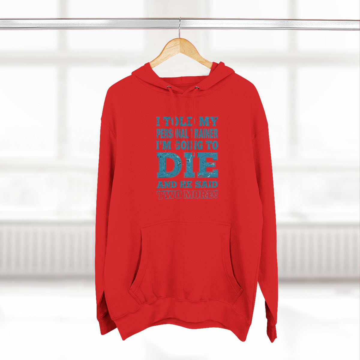 I Told My Personal Trainer I Was Going To Die And He Said Two More! - Funny Gym Hoodie - XS-3XL