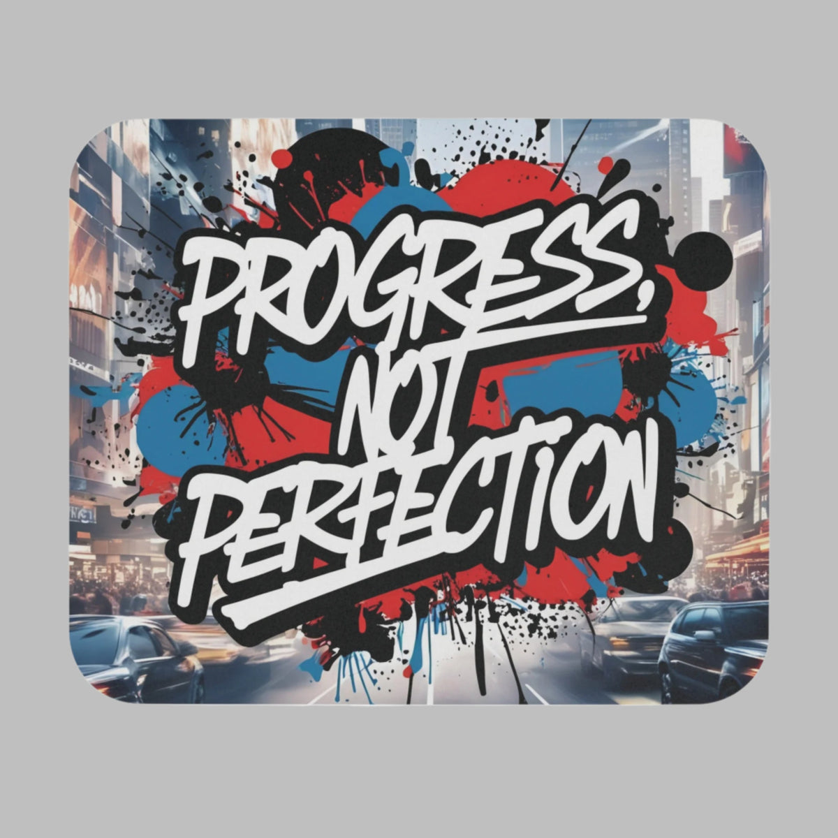 Progress Not Perfection Mouse Pad - Motivational Desk Accessory
