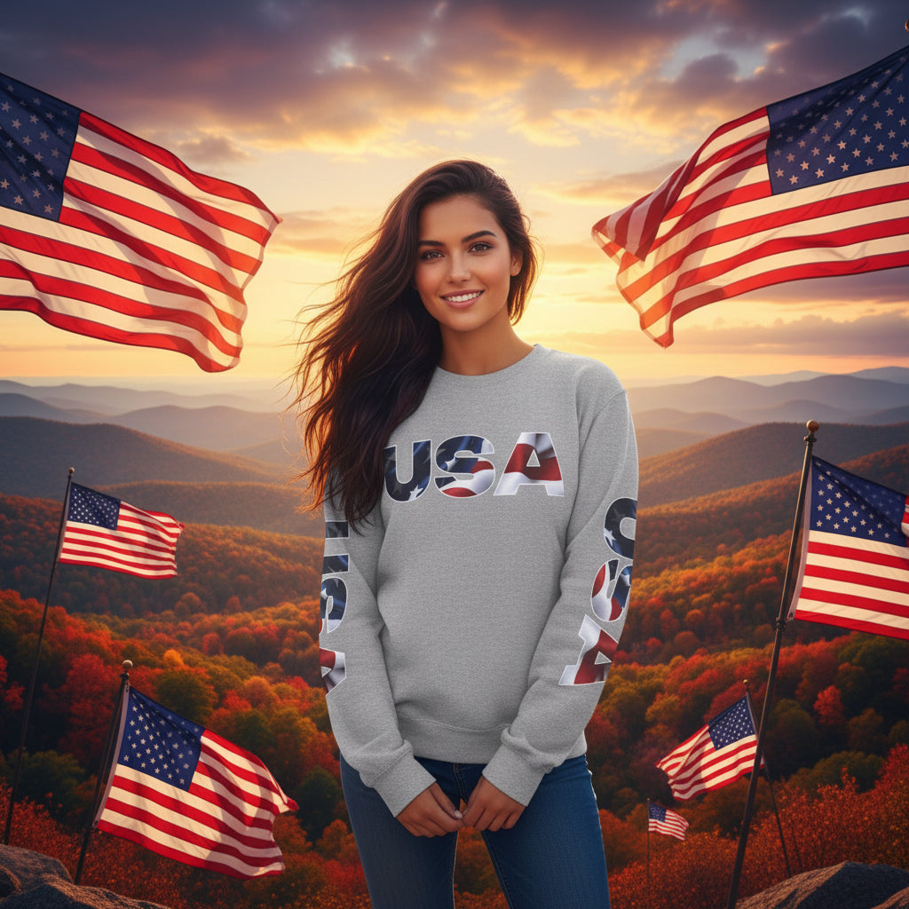 Motivational Sweatshirts - Patriotic & Fitness Apparel