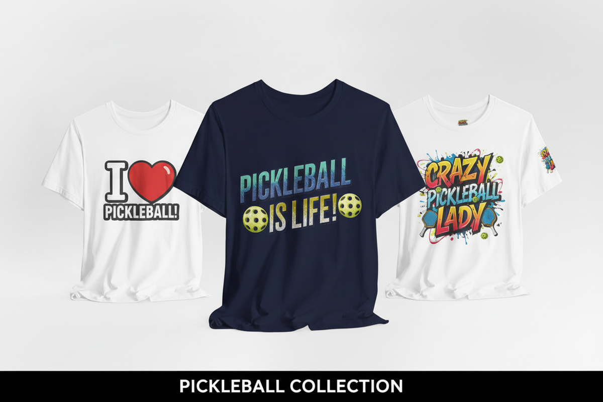 Pickleball T-Shirts & Merchandise Collection