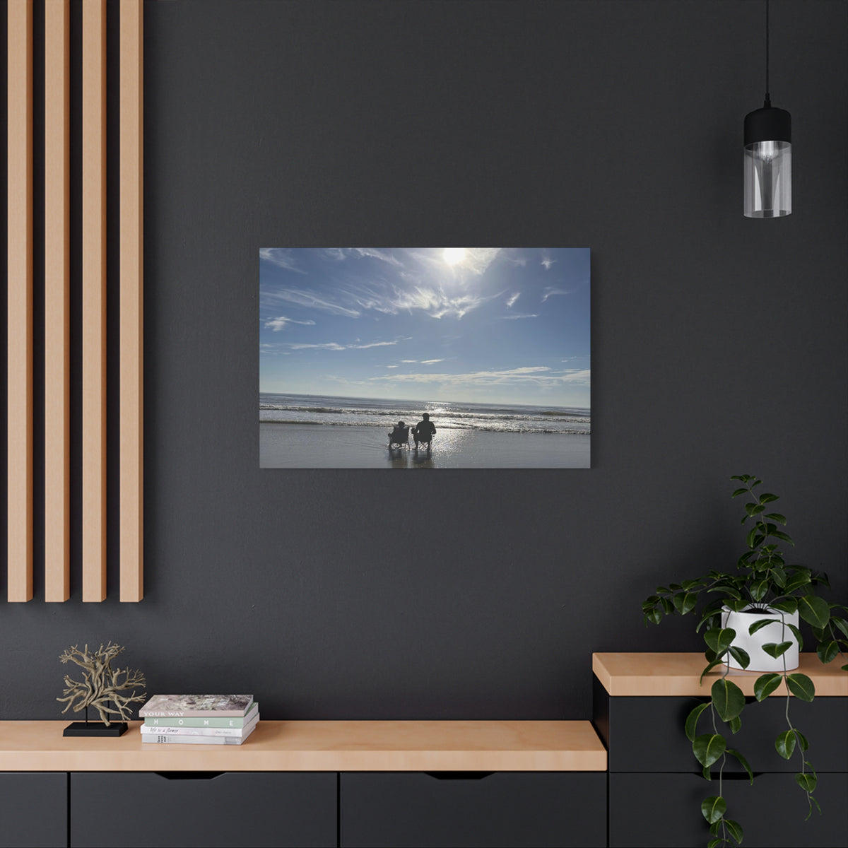 Beach Day Canvas Wall Art - Coastal Home Decor - Ocean Landscape - Serene Beach Print - 16 Sizes Available