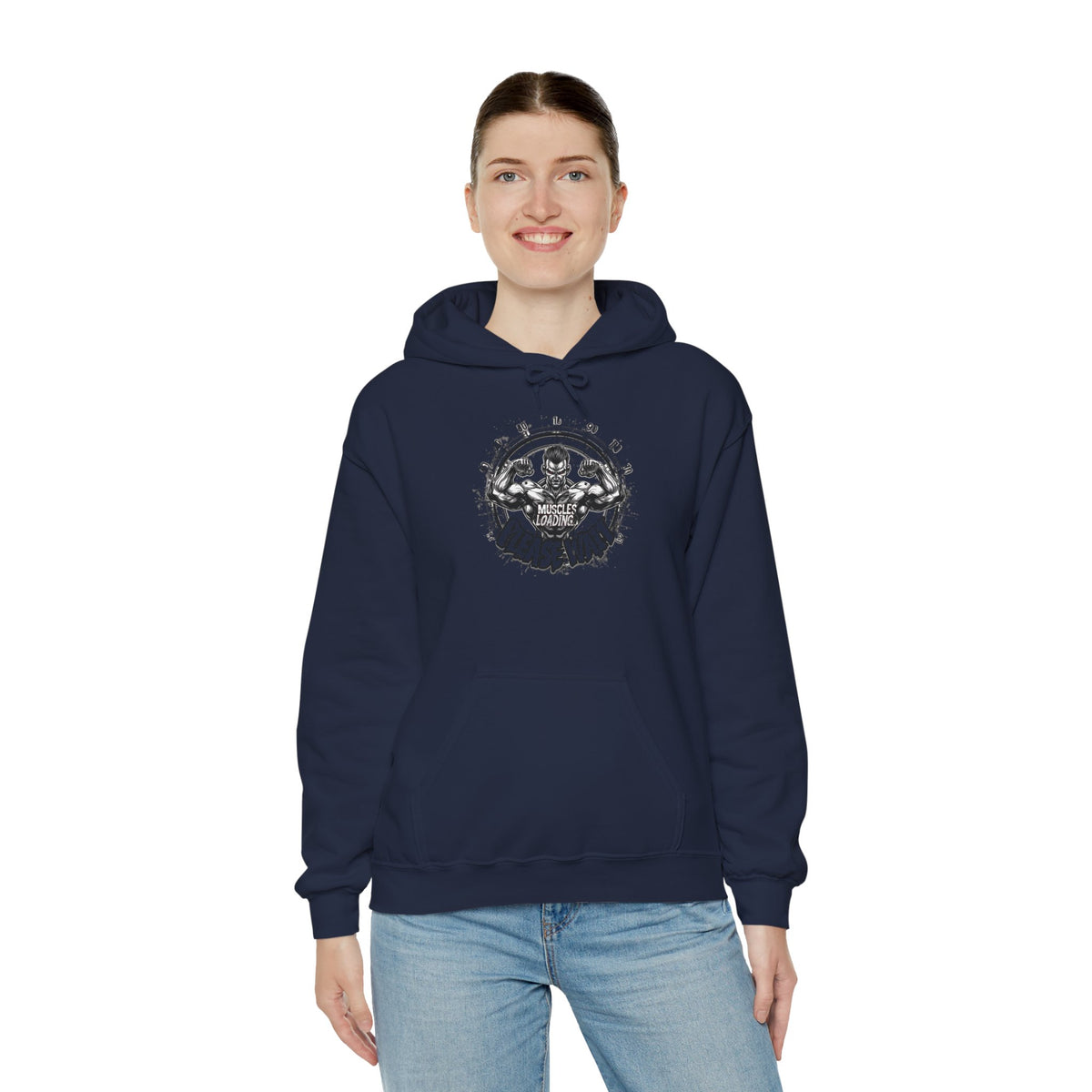 Muscles Loading Please Wait - Motivational Fitness Hoodie - Gym Sweatshirt - Unisex S-5XL