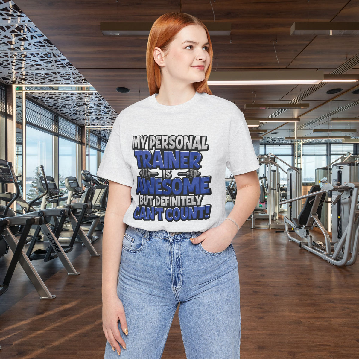 My Personal Trainer Can't Count - Funny Gym T-Shirt - Workout Humor Tee - XS-4XL