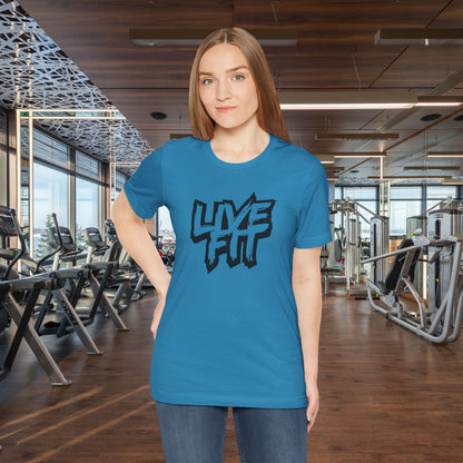 LIVE FIT Unisex Jersey Tee - Premium Fitness Shirt
