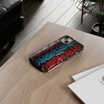 Stronger Than Yesterday Iphone Case - Motivational Phone Cover - USA Flag Design - Gift for Fitness Enthusiasts - Inspirational Phone Accessory