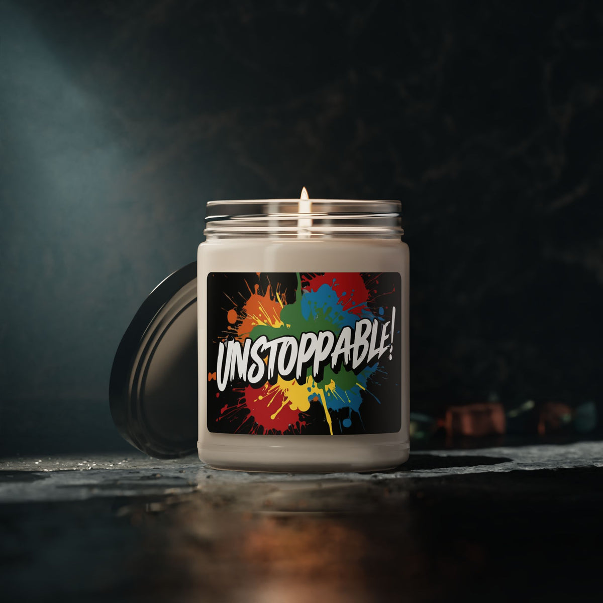 Unstoppable! Scented Soy Candle - 9oz - Motivational Fitness Gift - 10 Scent Options - Eco-Friendly Home Decor
