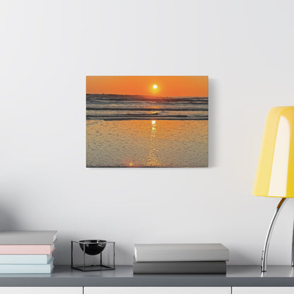 Sunset Beach Canvas Print, Ocean Decor, Wall Art, Home Decor, Coastal Artwork for Living Room
