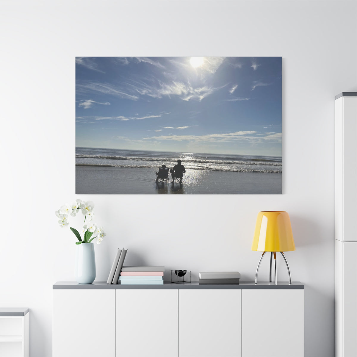 Beach Day Canvas Wall Art - Coastal Home Decor - Ocean Landscape - Serene Beach Print - 16 Sizes Available