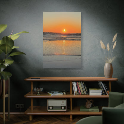Sunset Beach Canvas Print, Ocean Decor, Wall Art, Home Decor, Coastal Artwork for Living Room