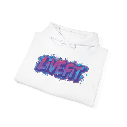 LIVE FIT Hoodie Sweatshirt - Motivational Fitness Pullover - Unisex Gym Hoodie - S-5XL