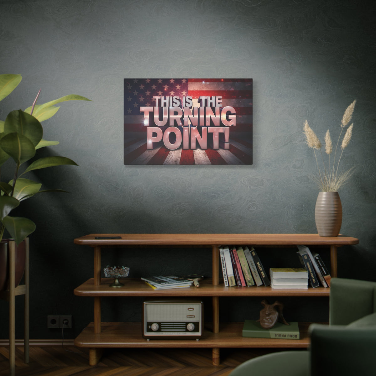 This Is The Turning Point! Canvas Wall Art - Patriotic American Flag - Red White Blue - Gallery Wrapped - 36 Sizes