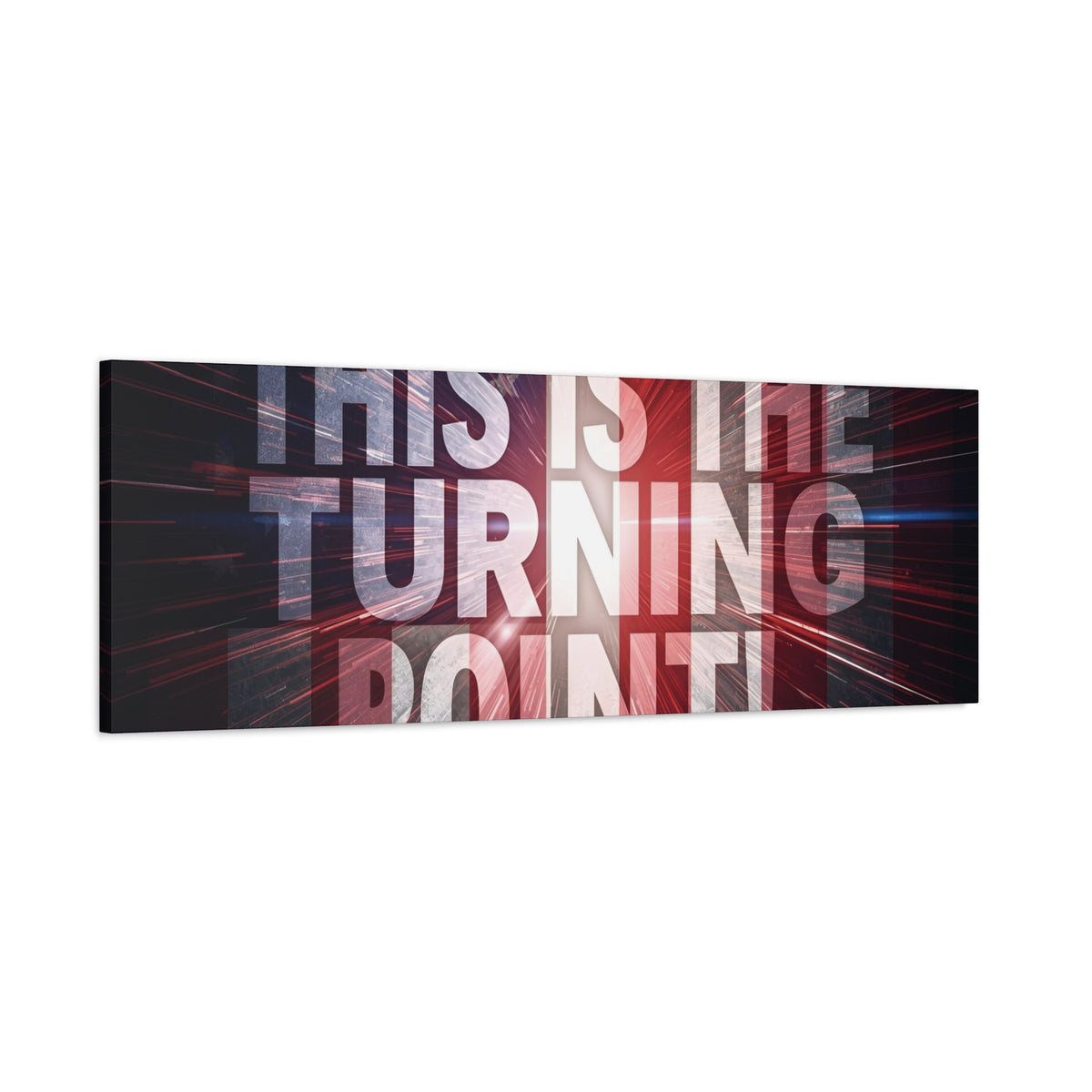 This Is The Turning Point! Canvas Wall Art - Patriotic American Flag - Red White Blue - Motivational Decor - 36 Sizes
