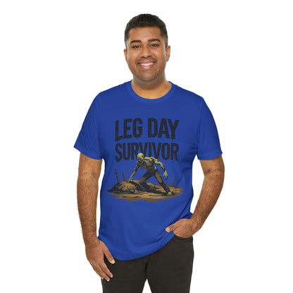 Leg Day Survivor Tee - Fitness Shirt - Workout Apparel - Gym Gift - Unisex Graphic Tee - Funny T-shirt