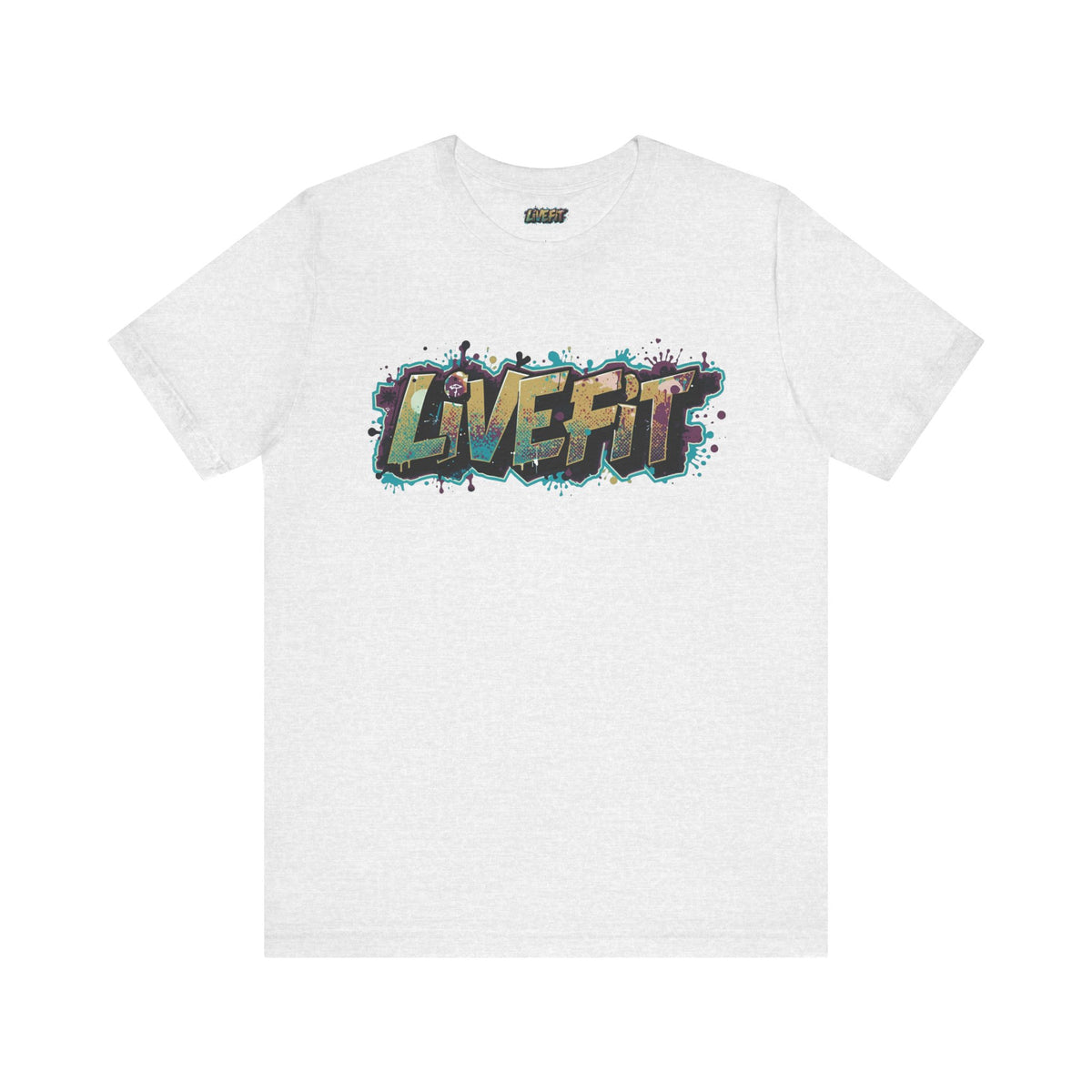 LIVE FIT Graphic Fitness Tee - Motivational Workout T-Shirt - Unisex XS-4XL