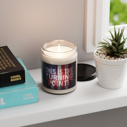 This Is The Turning Point! Scented Soy Candle - 9oz - Patriotic American Flag - Motivational Gift - 9 Scent Options