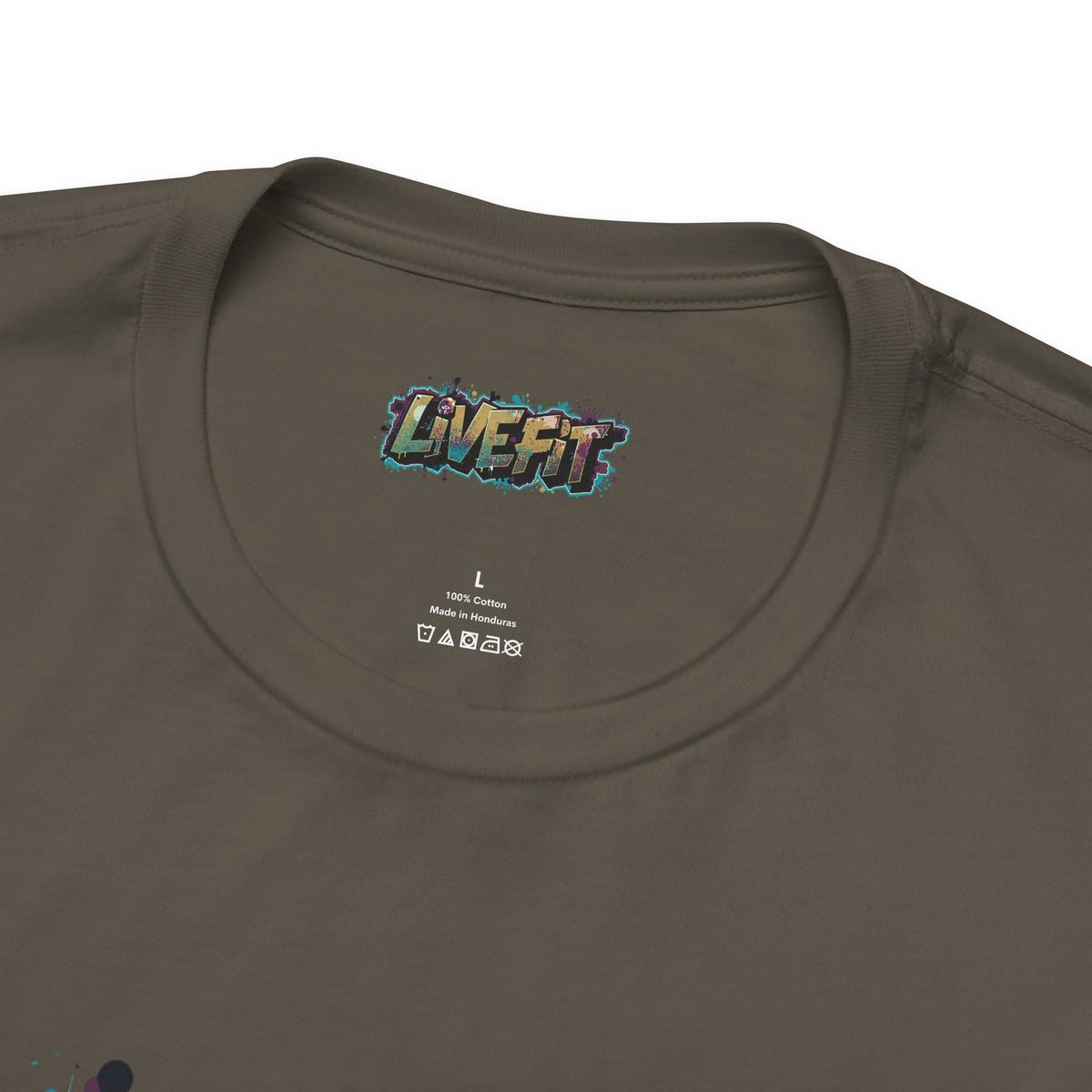 LIVE FIT Graphic Fitness Tee - Motivational Workout T-Shirt - Unisex XS-4XL