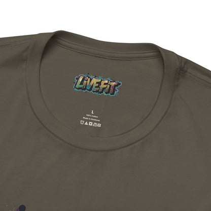 LIVE FIT Graphic Fitness Tee - Motivational Workout T-Shirt - Unisex XS-4XL