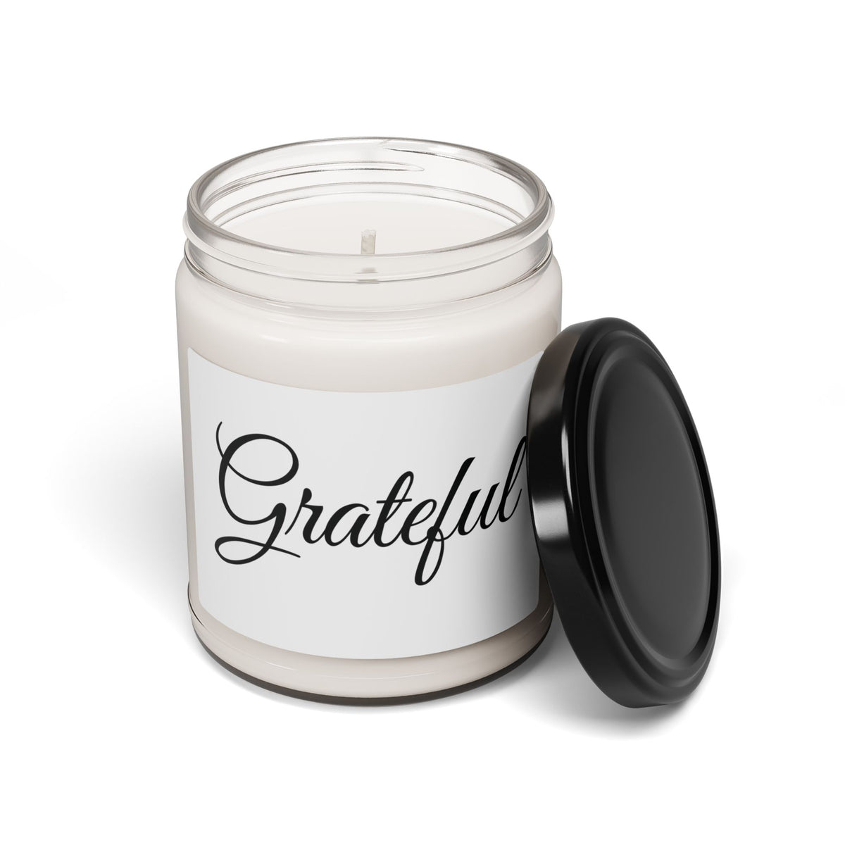 Grateful Print Scented Soy Candle - 9oz - Relaxing Home Decor - Holiday Gift - Cozy Atmosphere - Multiple Scents