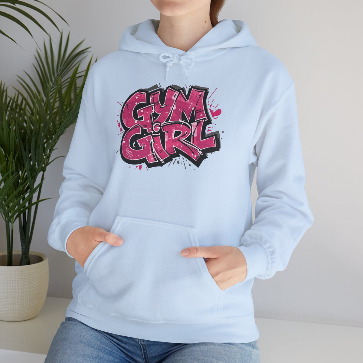 Stylish Gym Girl Print Hoodie - Women's Fitness Sweatshirt - Athletic Pullover - S-5XL