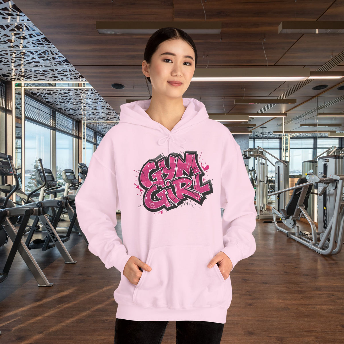Stylish Gym Girl Print Hoodie - Women's Fitness Sweatshirt - Athletic Pullover - S-5XL