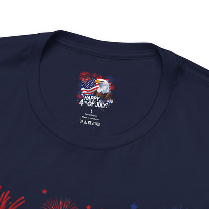 Happy 4th of July Graphic T-Shirt - Patriotic Bald Eagle - American Flag Tee - XS-4XL