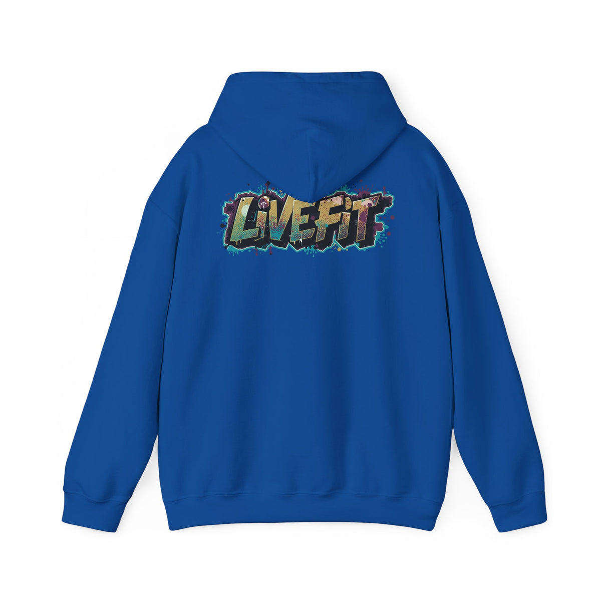 LIVE FIT Hoodie - Unisex Heavy Blend Sweatshirt - Fitness Gym Wear - Workout Apparel - S-5XL