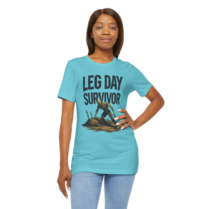 Leg Day Survivor Tee - Fitness Shirt - Workout Apparel - Gym Gift - Unisex Graphic Tee - Funny T-shirt