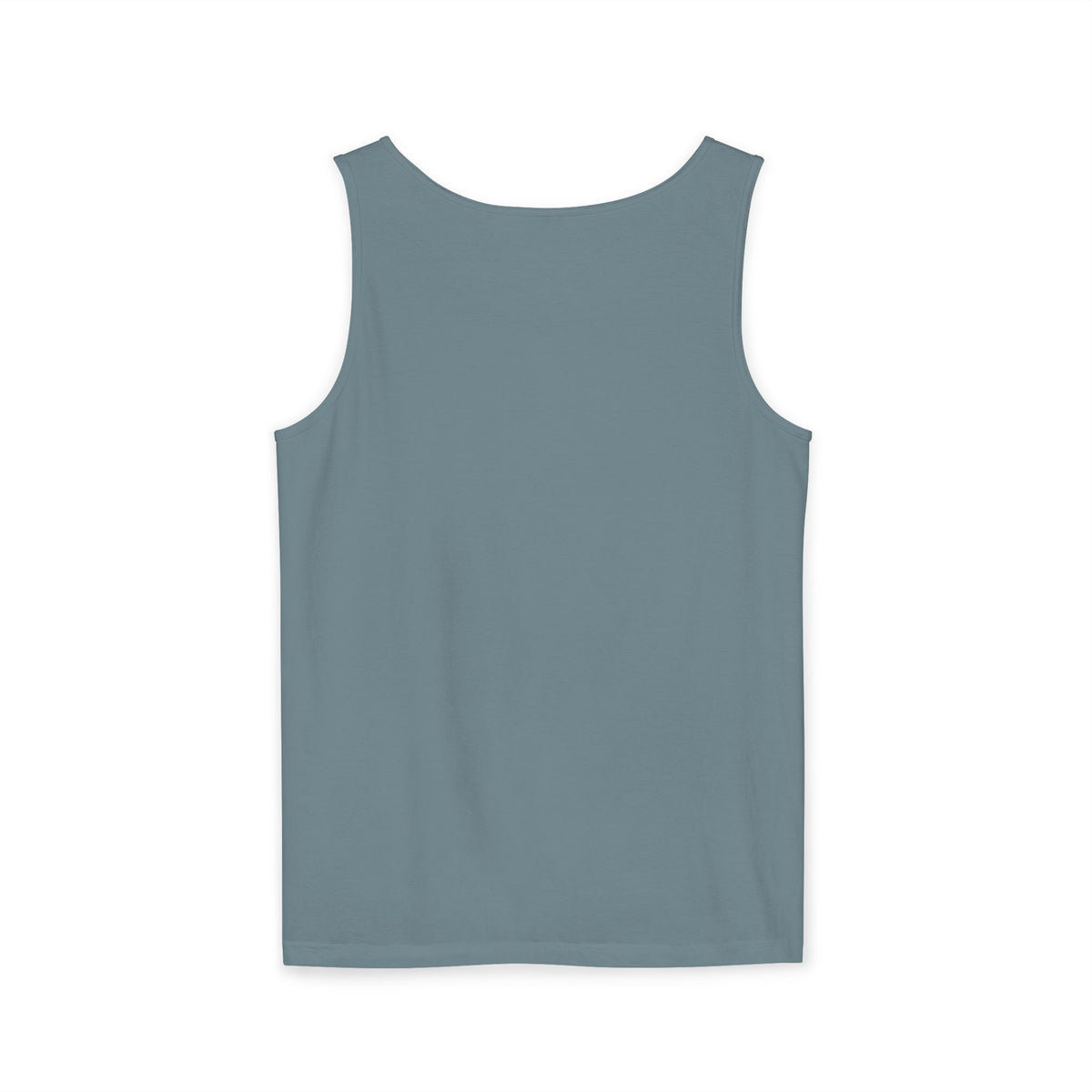 Plain blue tank top on a white background