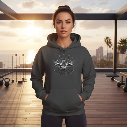 Muscles Loading Please Wait - Motivational Fitness Hoodie - Gym Sweatshirt - Unisex S-5XL