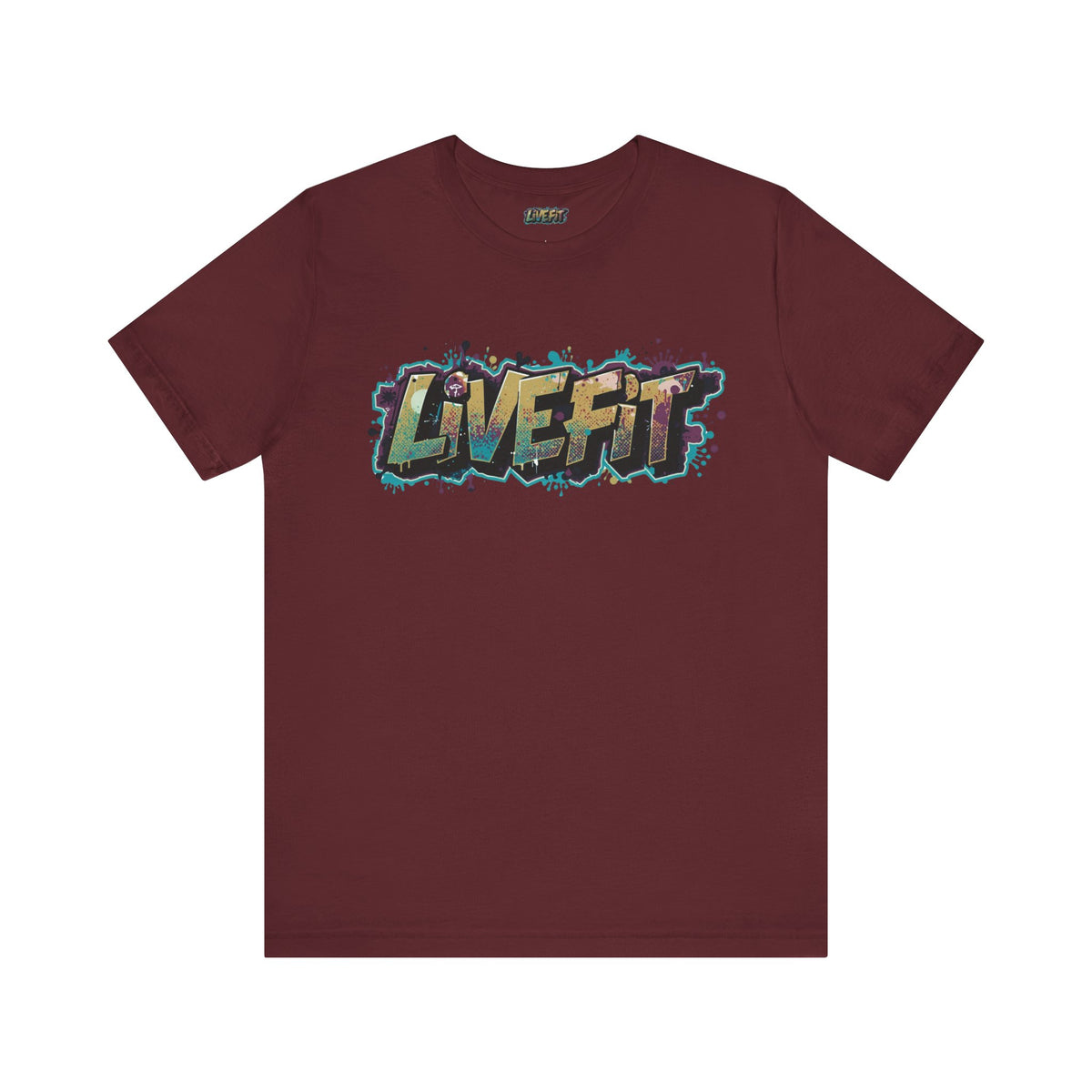 LIVE FIT Graphic Fitness Tee - Motivational Workout T-Shirt - Unisex XS-4XL