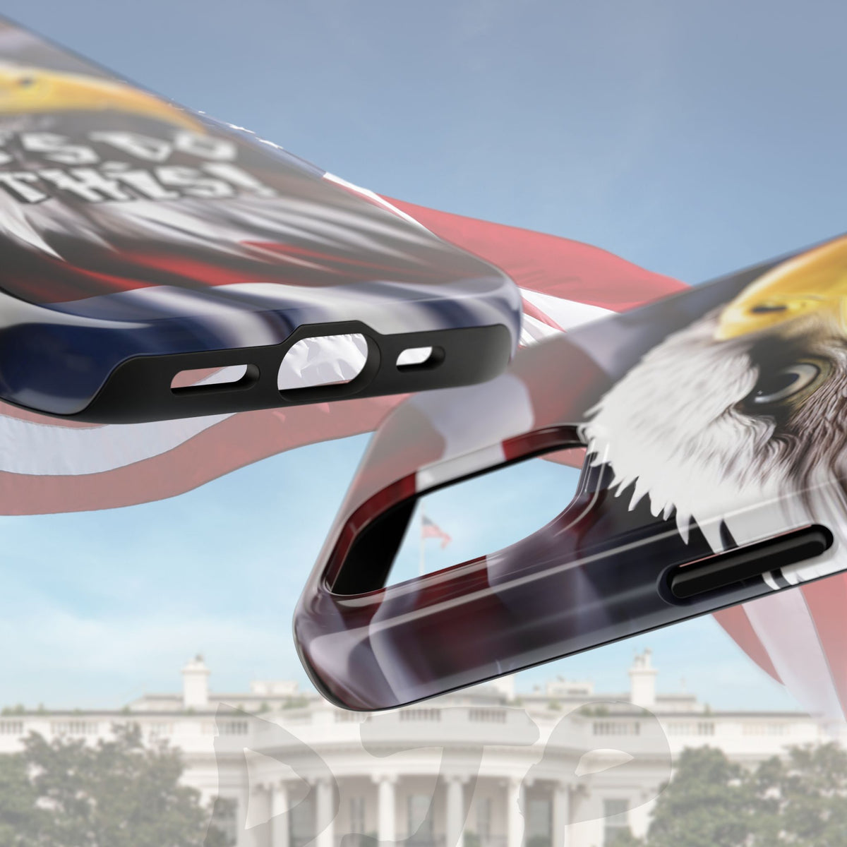 Let's Do This Tough Phone Case - Motivational Bald Eagle - Red White Blue