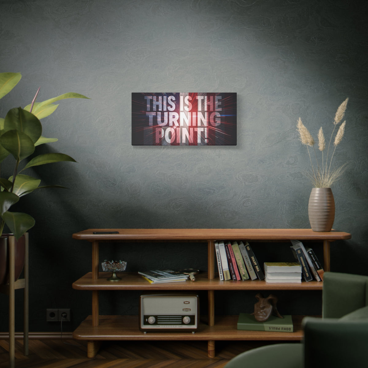 This Is The Turning Point! Canvas Wall Art - Patriotic American Flag - Red White Blue - Motivational Decor - 36 Sizes