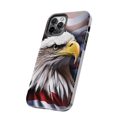 Patriotic - Bald Eagle - Phone Case - Tough Phone Case - American Flag Design - Gift for Veterans - National Holidays - Outdoor Adventures - Eagle Lover