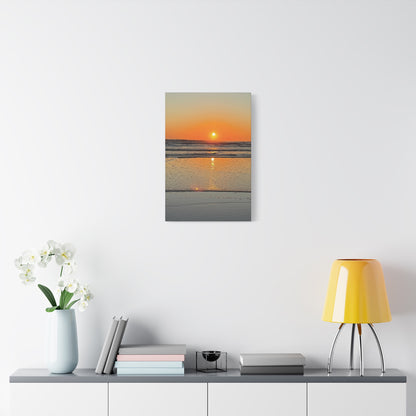 Sunset Beach Canvas Print, Ocean Decor, Wall Art, Home Decor, Coastal Artwork for Living Room