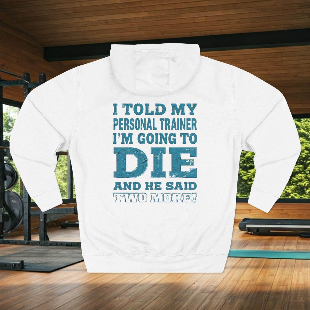 I Told My Personal Trainer I Was Going To Die And He Said Two More! - Funny Gym Hoodie - XS-3XL