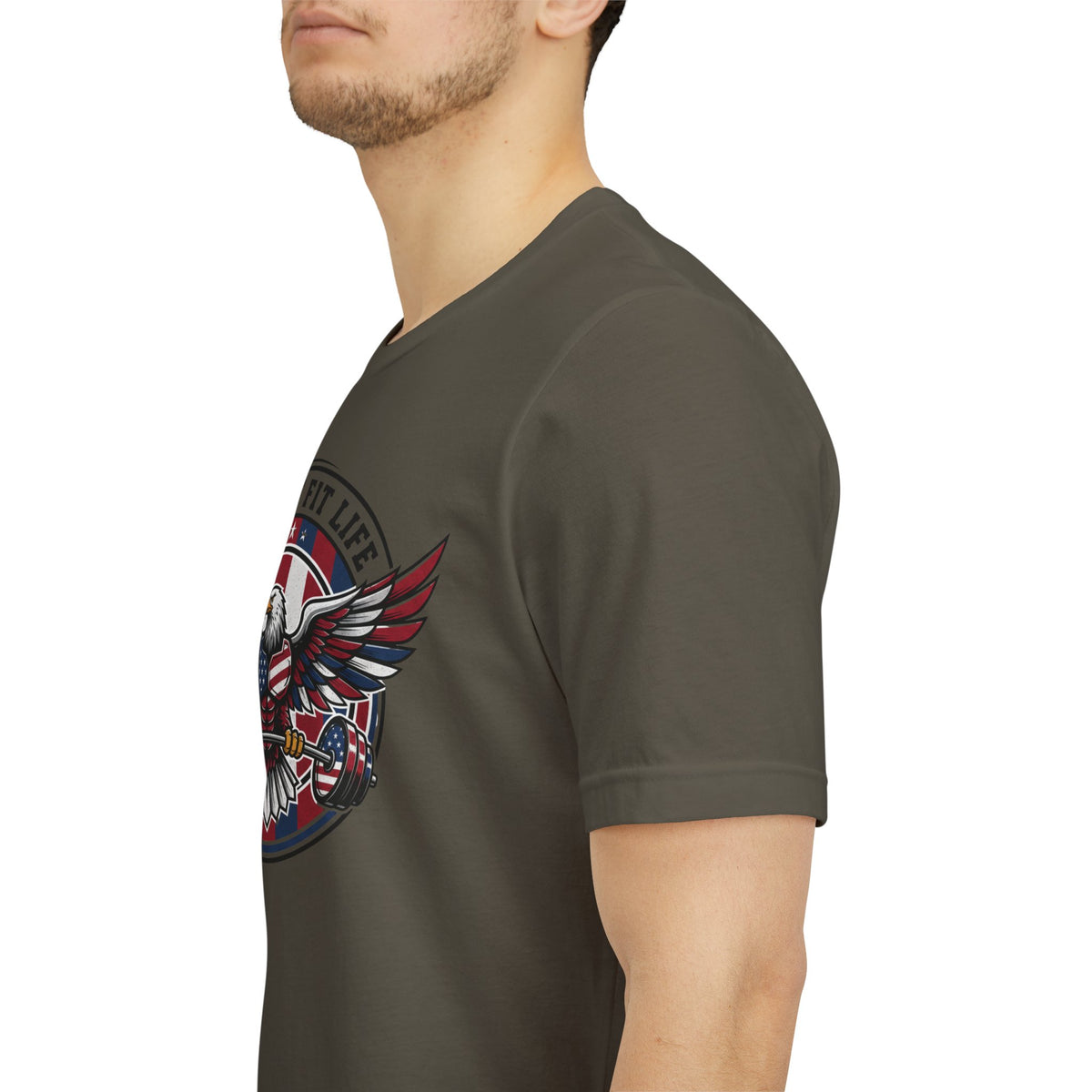 Patriot Fit Life Bald Eagle T-Shirt - American Flag Graphic Tee - Unisex Workout Shirt