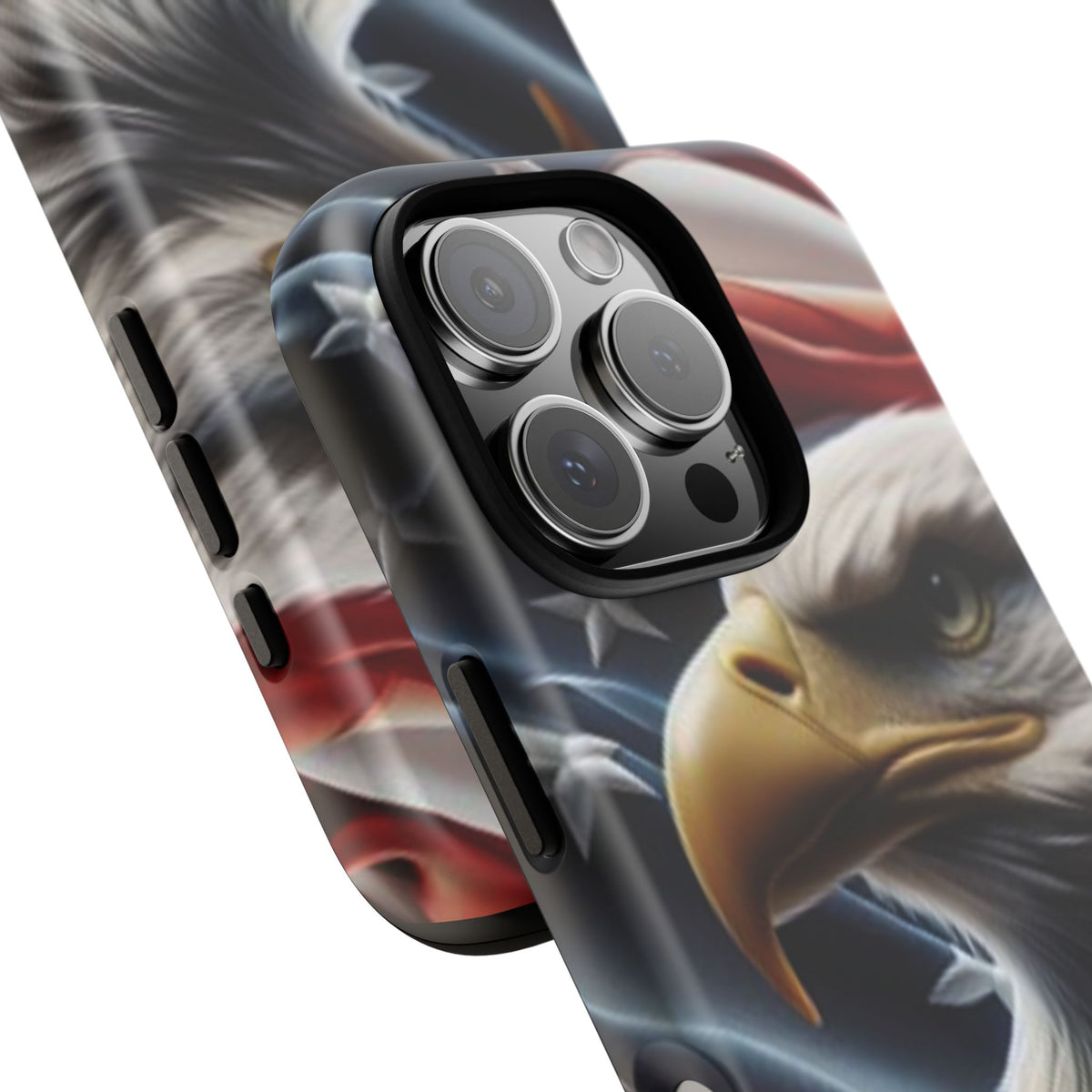 Patriotic Eagle American Flag Phone Case - Gift for Veterans - Independence Day - Memorial Day