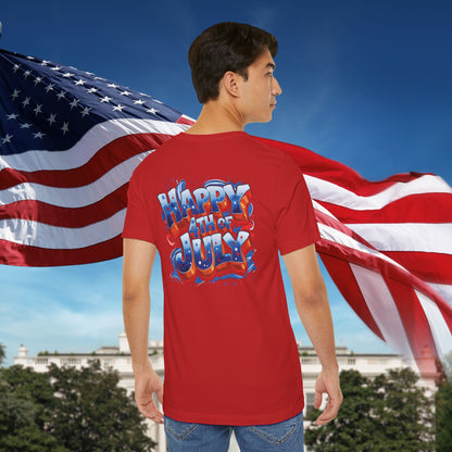Happy 4th of July T-Shirt - Independence Day Bald Eagle - American Flag Graphic Tee