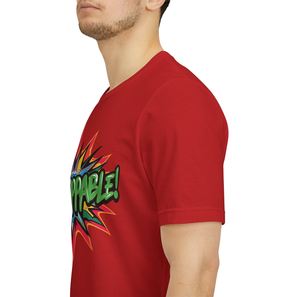 Unisex Jersey Tee - Unstoppable Graphic Design Shirt - Motivation and Fitness