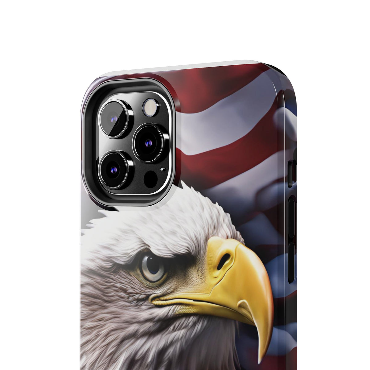 Patriotic - Bald Eagle - Phone Case - Tough Phone Case - American Flag Design - Gift for Veterans - National Holidays - Outdoor Adventures - Eagle Lover