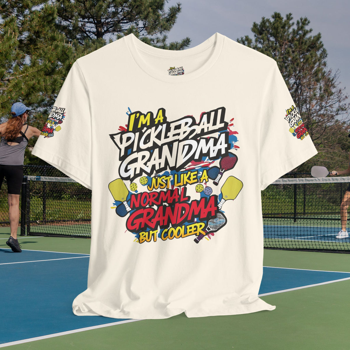 Pickleball Grandma T-Shirt - Way Cooler Than Normal - Funny Unisex Jersey Tee - XS-4XL