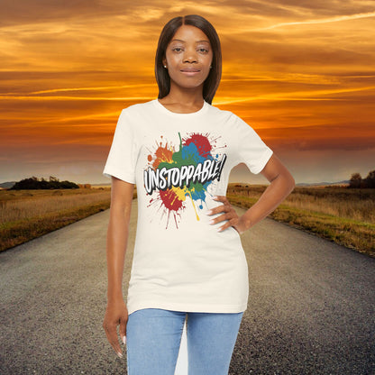 Unstoppable Vintage Retro T-Shirt - Motivational Graphic Tee - Unisex Casual Shirt