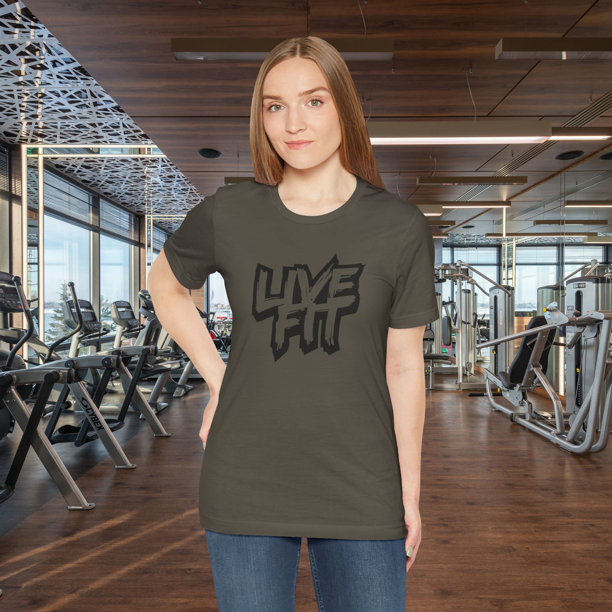 LIVE FIT Unisex Jersey Tee - Premium Fitness Shirt