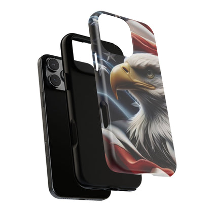 Patriotic Eagle American Flag Phone Case - Gift for Veterans - Independence Day - Memorial Day