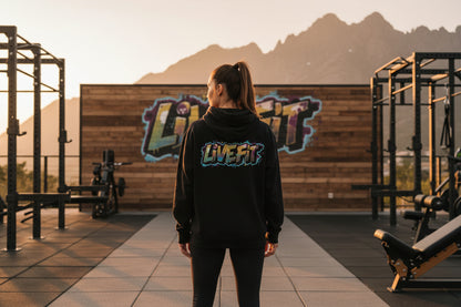 LIVE FIT Hoodie - Unisex Heavy Blend Sweatshirt - Fitness Gym Wear - Workout Apparel - S-5XL