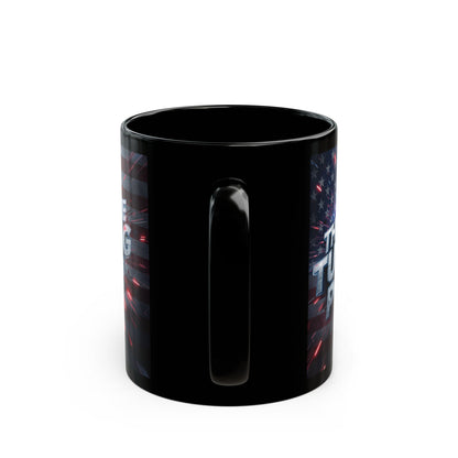 The Turning Point Black Ceramic Mug - Patriotic American Flag Design