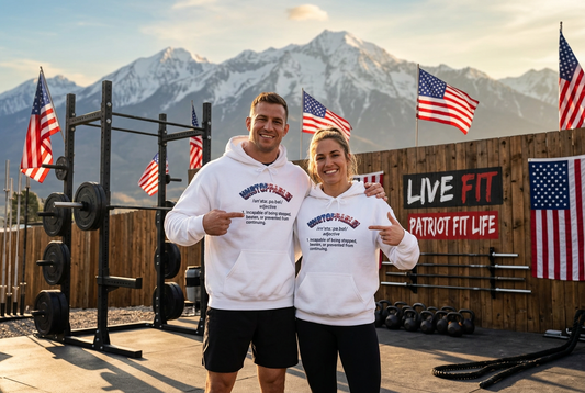 Patriot Fit Life Unstoppable Definition Hoodie - American Flag Lettering | Unisex S-5XL